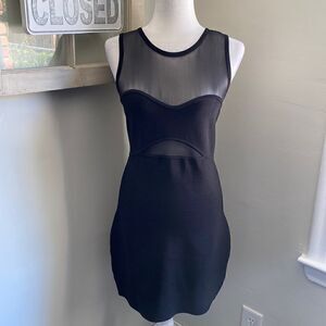 MARCIANO Mesh Cut Out Bodycon Dress